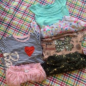 3 skort outfits! 5t, xs size- see description.